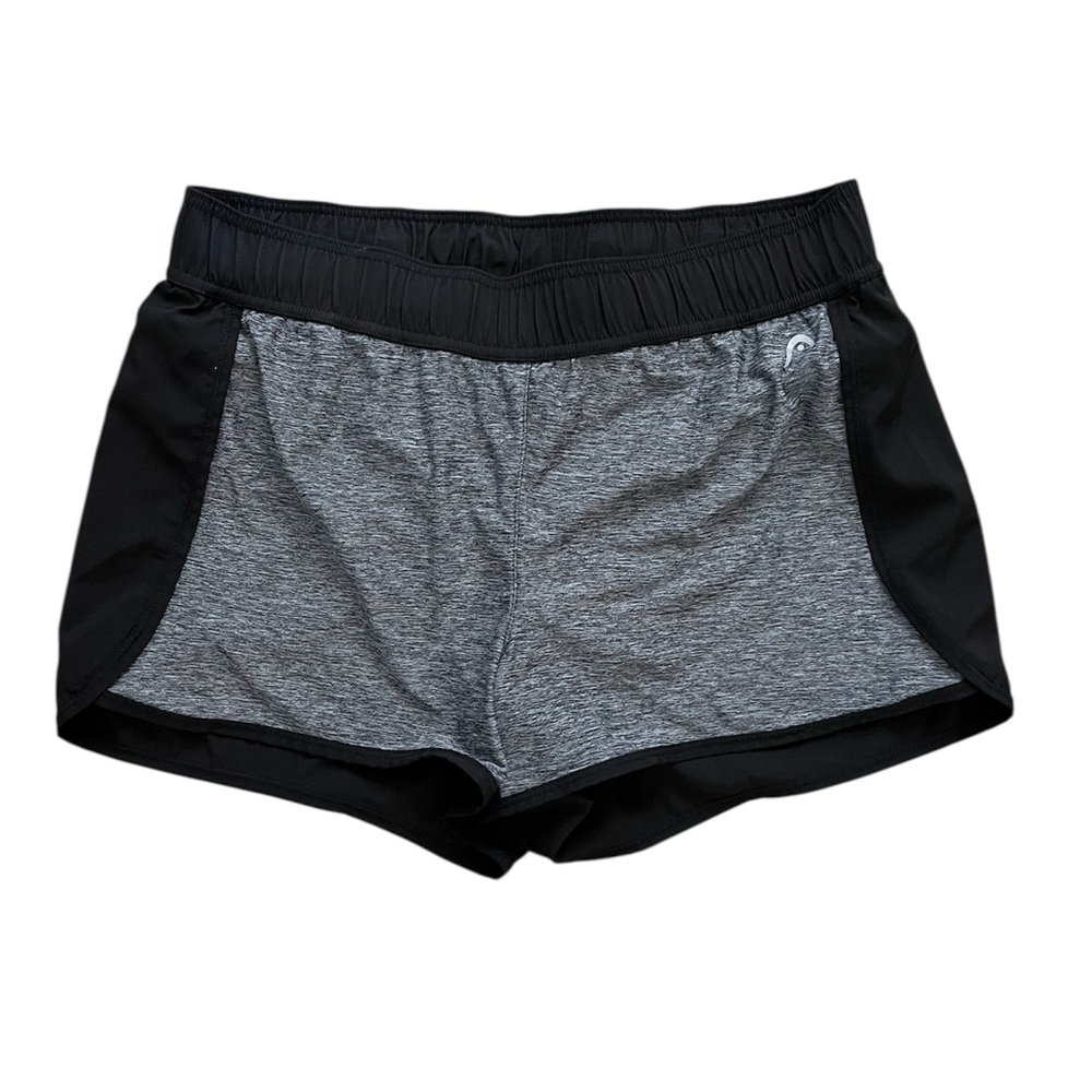 Women's HEAD Gray and Black Athletic Running Tennis Shorts Size Medium